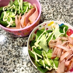 ひとりごはん。簡単サラダうどん